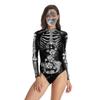 Traje de Banho Inteiro Estampado Tecido Corporal Festa de Apresentação Noite de Halloween B120-045