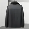Chaqueta de Cuero para Hombre 2026 Invierno, Forro de Polar Desmontable, Uso de Tres Maneras, Estilo de Negocios, Cortavientos, Cálida, Abrigo Grueso para Hombres de Mediana Edad