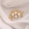 Broche de Laço Coração Simples para Mulheres, Corsage de Luxo, Alfinete Anti-Exposição para Gola Feminina, Alfinete de Cardigã, Acessório de Roupa