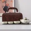 Conjunto de Chá de Viagem Forno Ru: Prático Bule para Preparar Chá ao Ar Livre, Um Bule Três Xícaras, Xícaras de Chá com Pátina Nutritiva, Brinde Corporativo