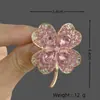 Broche Artístico y Lujoso de Trébol de Cuatro Hojas de Gama Alta para Mujer, Elegante Pasador de Solapa para Traje con Sentido del Diseño