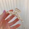 Pinza para el pelo redonda Dan Ge Pinza para el pelo de cristal blanco y perla Pinza lateral Estilo Ins Accesorio para el pelo Hanfu Pinza para el pelo de flor coreana Venta al por mayor