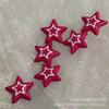 Tarjeta de estrella de cinco puntas con hilo blanco y rojo rosa, totalmente nueva, 19 mm, japonesa, hecha a mano, venta directa de fábrica, 2023