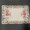 Cross-border Novo produto Placemat Western Placemat Tecido bordado retangular mesa de jantar Tapete de isolamento térmico bordado oco Tapete de placa doméstica