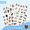 100 piezas de pegatinas realistas y lindas de gatitos para decoración transfronteriza, adecuadas para álbumes de recortes, cuadernos y fundas de teléfono; disponible al por mayor