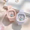Reloj de silicona bonito y popular para comercio electrónico, moderno, luminoso, deportivo, para estudiantes, con correa cuadrada, reloj de gran atractivo.
