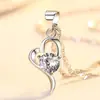 2026 Nuevo Collar con Colgante de Zirconia Brillante en Forma de Corazón Cadena Versátil para Clavícula para el Trabajo Diario Joyería de Regalo para Novia o Mejor Amiga