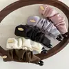 Pinza Banana de Satén Plegada de Color Sólido de Alta Gama Estilo Francés, Pinza Elegante y Voluminizadora para Cola de Caballo para Mujeres