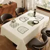 Mantel Estilo Óleo 2025 Impermeable a Prueba de Aceite Resistente al Calor Lavable Lujo Atmósfera Artística Mantel para Mesa de Café