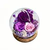 Caja de regalo con tapa esférica de cristal, flor eterna, rosa verdadera, girasol, flor eterna de Yunnan, regalo para San Valentín y el Día de la Madre.