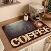 Tapete de Diatomita para Máquina de Café Absorvente de Água Secagem Rápida Tapete Escorredor para Bancada de Cozinha Tapete Isolante para Mesa de Jantar de Luxo Leve Atacado