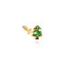 Brincos de Piercing Rosqueáveis Ponta Dupla Esmaltados Coloridos Série de Natal em Prata de Lei S925 Brincos Estilo Europeu e Americano