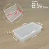 Caja de Pesca Rectangular de Plástico Transparente Caja de Muestra para Exhibición Caja de Empaque para Piezas de Repuesto Caja de Almacenamiento para Herramientas de Ferretería