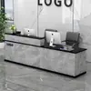 Mostrador de Caja Compañía Mostrador Frontal Pintado Mostrador de Recepción Salón de Belleza Tienda de Ropa Mostrador Pequeño de Caja Tienda de Celebridades de Internet Mostrador de Bar
