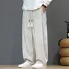 Pantalones de pana de pierna ancha para hombre, estilo chino, Otoño/Invierno 2026, con estampado sutil, corte holgado, talla grande, pantalones casuales rectos y fluidos