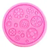 Molde de silicona de engranaje de reloj molde mecánico para pastel de reloj molde para decoración de pastel de azúcar flip chocolate