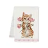 Pano de Lavar Louça para Gato Florido Venda Quente Transfronteiriça Pano de Limpeza para Cozinha Absorvente Toalha Decorativa Pano de Limpeza para Cozinha Pode Ser Rotulado