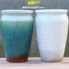 Maceta de cerámica antigua con flores carnosas para exteriores, patio, hogar, lavabo alto, balcón, acantilado, cuenco de cerámica gruesa