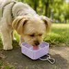 Comedero de viaje personalizado para mascotas, cuenco plegable de silicona para gatos y perros, cuenco portátil para beber al aire libre para perros y gatos, cuenco para acampar