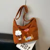 Bolsa Bordada de Toalla con Perro Salchicha Lindo de Dibujos Animados para Mujer, Bolso de Hombro de Gran Capacidad Nuevo, Bolso Tote para Viajes Diarios, Bolsa de Compras