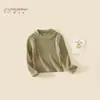 Coleção de outono para meninas: Camiseta de manga comprida estilo coreano, grau A, amiga da pele, adequada para bebês e crianças pequenas, nova blusa de primavera/outono