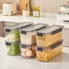 Caja de almacenamiento para fideos, grado alimenticio, para colgar fideos y pasta, rectangular, a prueba de insectos, sellada, caja para conservar la frescura, caja de almacenamiento para refrigerador para cebolleta y cilantro