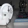 Brinco de Osso de Orelha de Diabo Cruzado Aço Titânio Doce Cool Cone Pontiagudo Brinco de Tarraxa Piercing Argola de Orelha Cruzada Personalizada Acessórios de Orelha