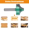 Faca de Escultura Aberta com 8 Cabos, Broca de Roteamento Arcada de Fundo Plano com Ângulo R Duplo, Fresadora Especializada para Marcenaria