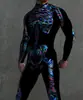 Nuevos Medias de Cosplay de Esqueleto para Mujer Europeas y Americanas de Halloween 2023 Mono Delgado Estampado 3D