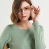 Suéter Feminino 2019 Novo Gola Redonda Estilo Simples Ocidental Top Suéter Macio Alta Elasticidade Camisa Base