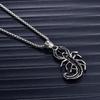 Collar de escorpión de acero de titanio para hombre, joyería al por mayor, colgante de escorpión de fundición de acero inoxidable punk rock para hombre.
