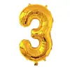 Versión Americana Cuerpo Delgado 32 pulgadas Número Globos de Papel de Aluminio Color Degradado Oro Plata Oro Rosa Globos Numéricos Venta al por Mayor