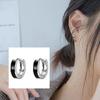Pendientes de Cruz de Plata Blanca con Epoxi Blanco de Dongdaemun, Corea del Sur, los más fáciles de combinar con el temperamento, Pendientes de Nicho, Pendientes, Pendientes, Mujeres Modernas