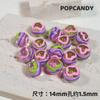 Cuentas pintadas a mano, coloridas, color circundante, anillo, cadena para teléfono móvil, joyería, pulsera, collar, bricolaje, cuentas sueltas multicolores, accesorios, material colgante