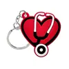 Acessórios de Chaveiro Médico Transfronteiriços em Estoque, Chaveiro de Mochila de PVC com Desenho de Enfermeira, Pingente Decorativo com Logo