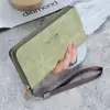 Cartera de Mano Larga para Mujer 2025 Nuevo Estilo Coreano Bolso de Mano Multifuncional Portatarjetas Bolsa para Teléfono Móvil Billetera para Monedas Billetera Suave
