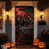 Capa de porta do Amazon para Halloween transfronteiriça decoração externa banner de fundo de terror bandeira de arranjo de cena de festa