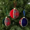 Fornecimento direto transfronteiriço de decorações para árvores de Natal, bolas de espuma revestidas de tecido, enfeites de Natal decorativos, bolas de Natal revestidas de tecido
