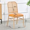 Silla de Comedor de Ratán Nórdico para el Hogar Hierro Vintage Combinación de Mesa y Silla para Restaurante Silla con Respaldo Silla de Bolsa Suave Silla de Comedor de Lujo Ligero Amazon