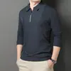 Nueva Camiseta de Manga Larga de Otoño 2025 para Hombres de Mediana Edad, Camiseta Básica de Cuello Redondo para Primavera y Otoño para Hombres de Mediana Edad y Mayores 5A