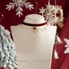 Jingle Bells Doce Sino Vermelho Corrente para Clavícula Design Natalino Feminino Gargantilha