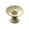 Incensário de cerâmica pintado à mão com design de osmanthus, de pé alto, para display de incenso na mesa de chá, porta-incenso estilo chinês para uso doméstico, evita que as cinzas caiam