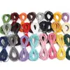Corda redonda de couro genuíno camada superior de couro corda redonda corda chata cor natural diy artesanato em couro feito à mão materiais acessórios para pulseira joias