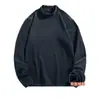 Roupa íntima térmica com forro de veludo, espessa e quente, camiseta de base masculina com gola alta, camiseta de manga longa de cor sólida, top de outono