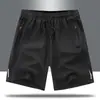 Pantalones Cortos para Hombre, Pantalones Casuales, Pantalones Cortos Deportivos para Correr de Talla Grande para Hombre, Pantalones Cortos Rectos de Seda de Hielo Delgada de Secado Rápido para Verano