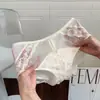 Champagne Rose~Calcinha de renda bordada sexy estilo francês para mulheres, malha respirável de puro desejo com fundo 100% algodão calcinhas femininas