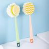 Cepillo de Baño de Doble Cara con Mango Largo Cepillo para Fregar de Baño para el Hogar Cepillo para Fregar Barro Bola de Baño para Fregar Cepillo con Implante de Cerdas Toalla de Baño para Fregar de Lana Suave Cepillo de Tela para Baño