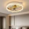 Nueva Luz de Ventilador Todo en Uno para el Hogar, Lujo Ligero y de Gama Alta para Sala de Estar y Restaurante, Estilo Gota de Agua Agrietada por Hielo, Luz de Ventilador de Techo Invisible