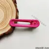 Grampo Redondo de Bico de Pato Dupla Face Brilhante de 6cm, Grampo de Cabelo de Alta Qualidade em Cores Macaron, Presilha Lateral, Presilha para Franja, Acessório Base para Presilha DIY