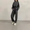 Pantalones Casuales Al* con Cordón en Stock, Versátiles de Cintura Alta de Corte Holgado, Pantalones Jogger Adelgazantes para Fitness y Deportes